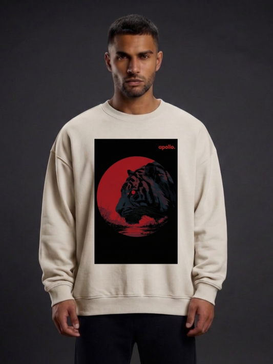 'Face The Tiger Within' Oversized Sweatshirt