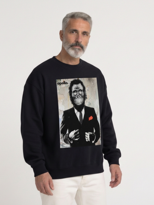 'Monkey Business Only' Oversized Sweatshirt