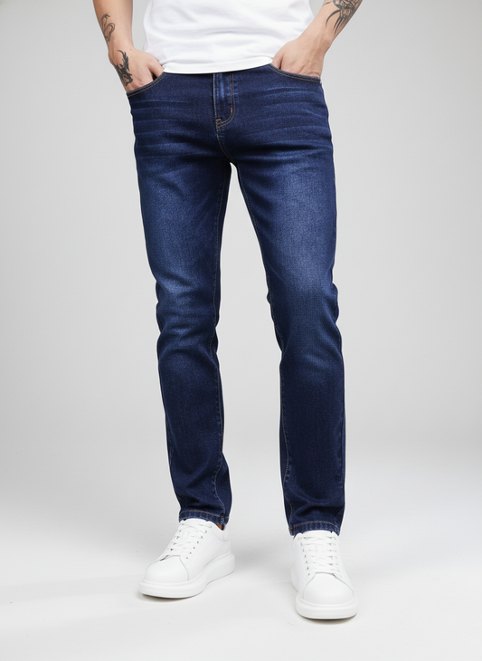 Men's Washed Pocket Slim Fit Jeans