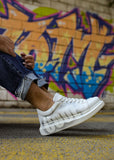 Hand-Painted Customized Sneakers for Men by Apollo Moda | Nestor COOL Silver