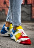 Hand-Painted Customized Sneakers for Women by Apollo Moda | Lisbon Multicolor