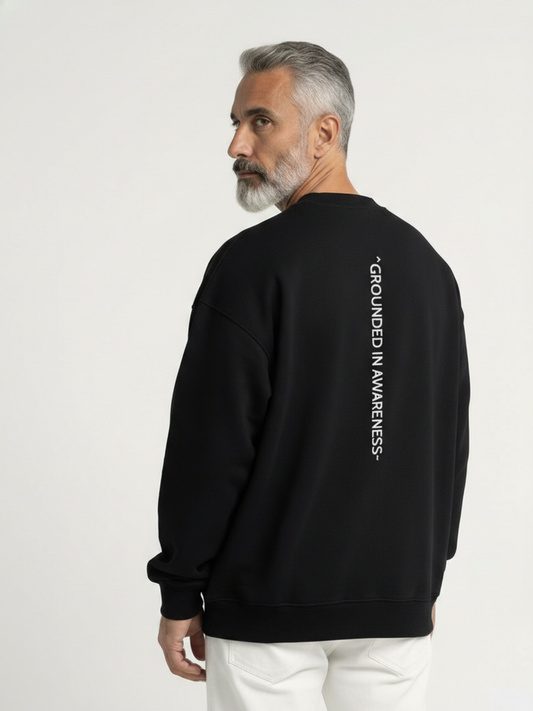 'Grounded in Awareness' Oversized Sweatshirt