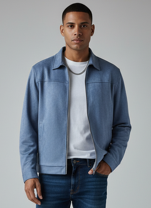 Men's Slim Fit Long Sleeve Knitted Jacket