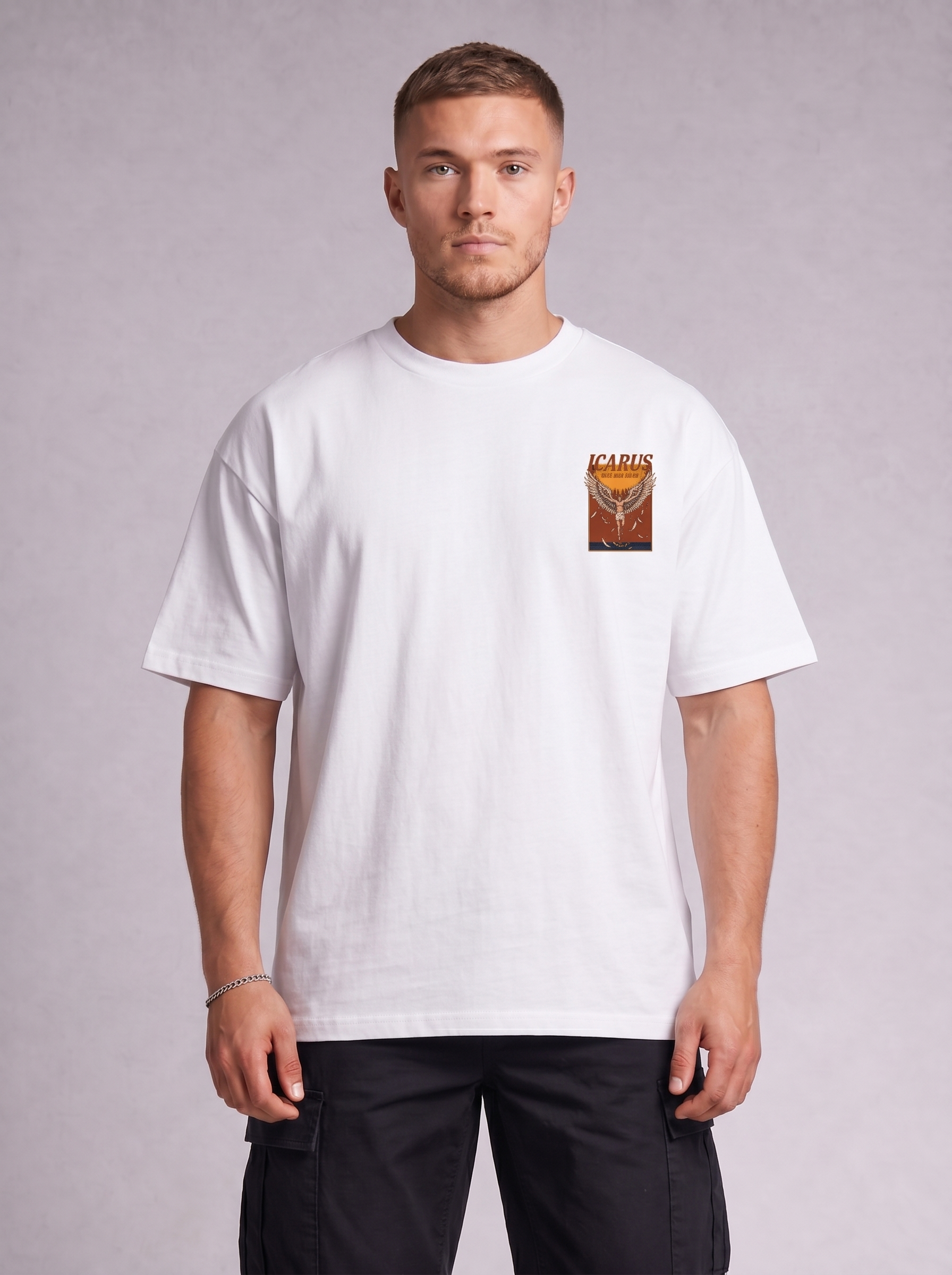 Icarus Flew Too Close Oversized Graphic Tee
