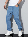 Men's Casual Washed Tapered Leg Jeans