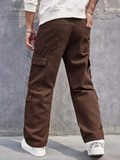 Men's Cotton Flap Pocket Side Cargo Jeans