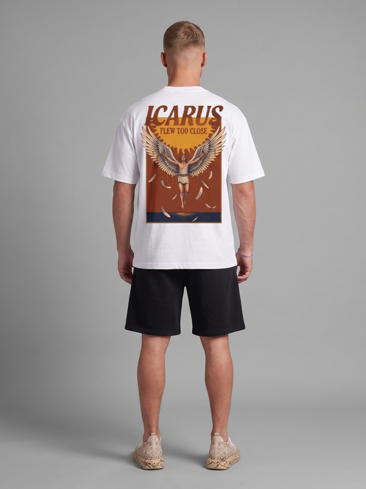 Icarus Flew Too Close Oversized Graphic Tee