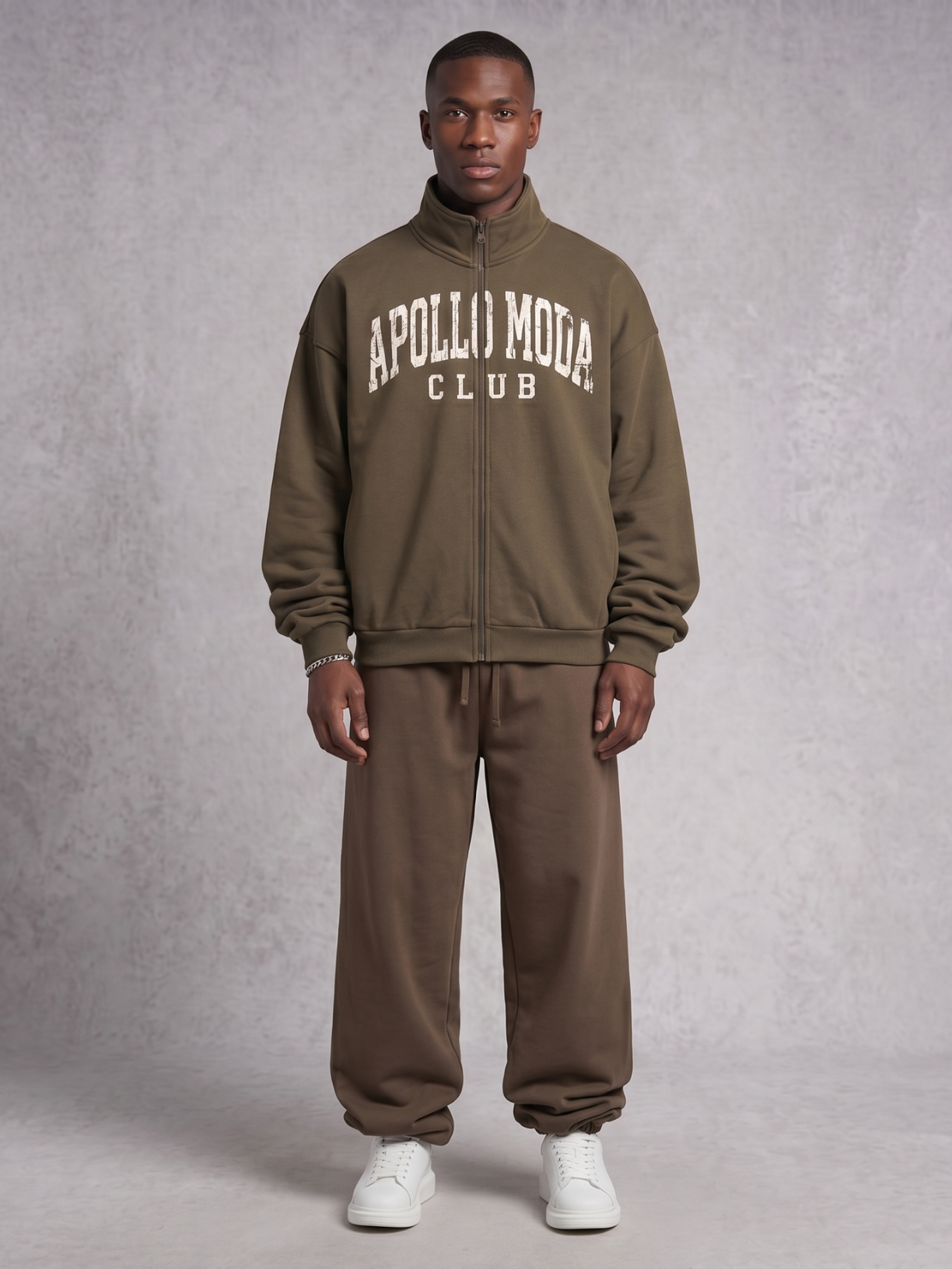 Club Collegiate Oversized Full-Zip Sweatshirt