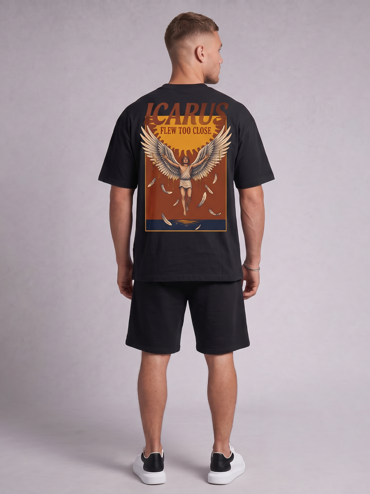 Icarus Flew Too Close Oversized Graphic Tee