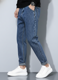 Men Slant Pocket Carrot Jeans