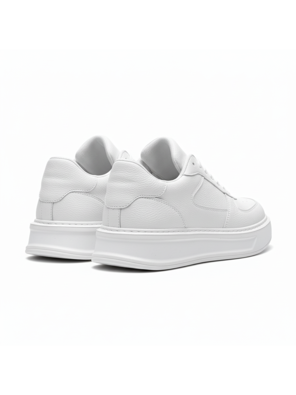White sneakers on a white background