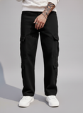 Men's Cotton Flap Pocket Side Cargo Jeans