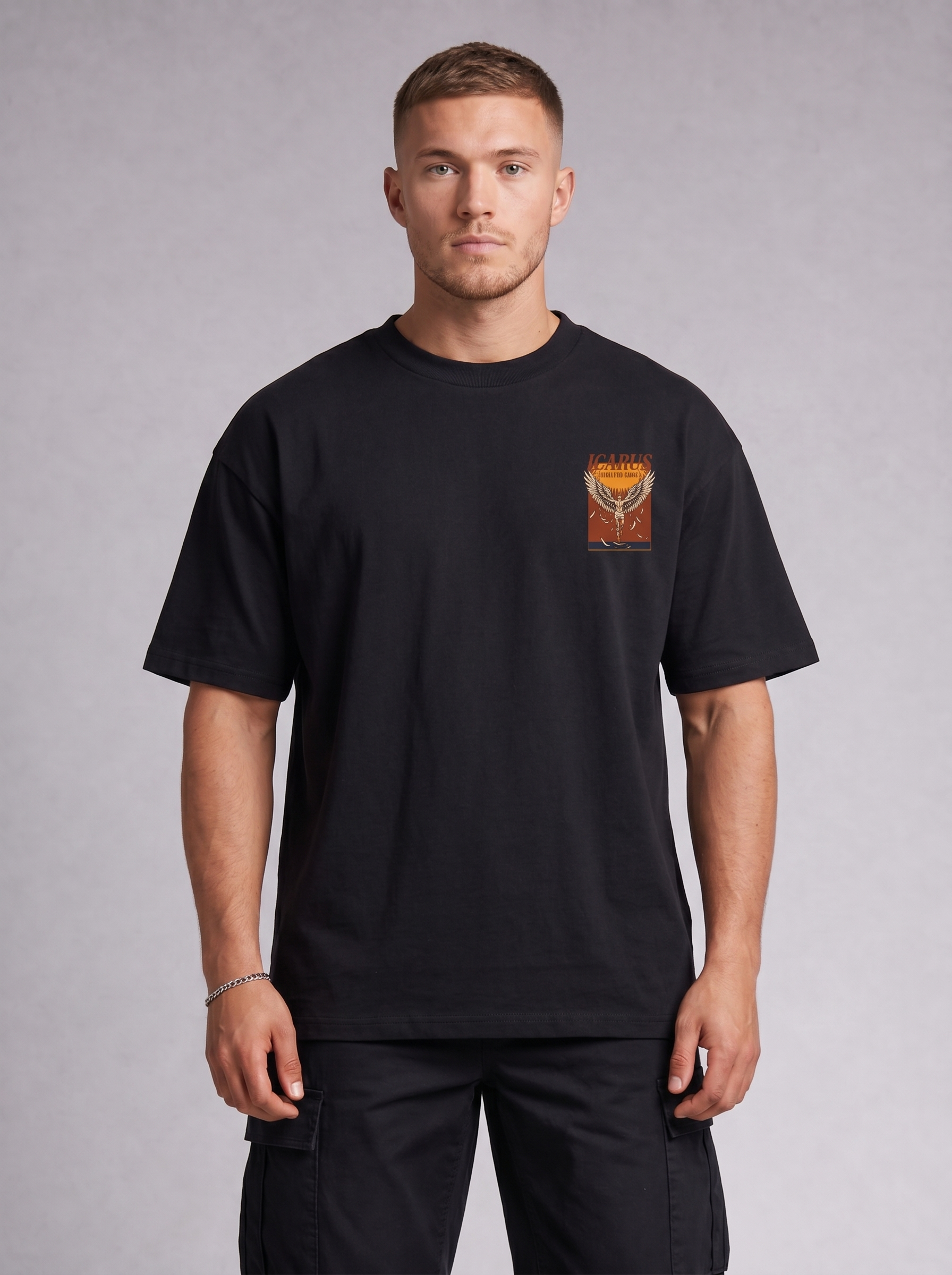 Icarus Flew Too Close Oversized Graphic Tee
